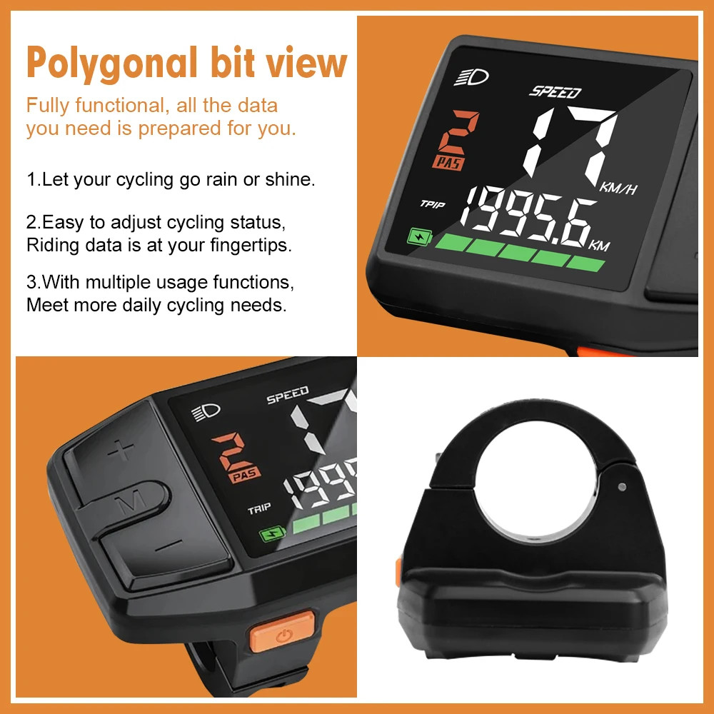 BAFANG DZ41 LCD Ebike Display 5PIN WP UART BBS01B BBS02B BBSHD Mid Hub Motor