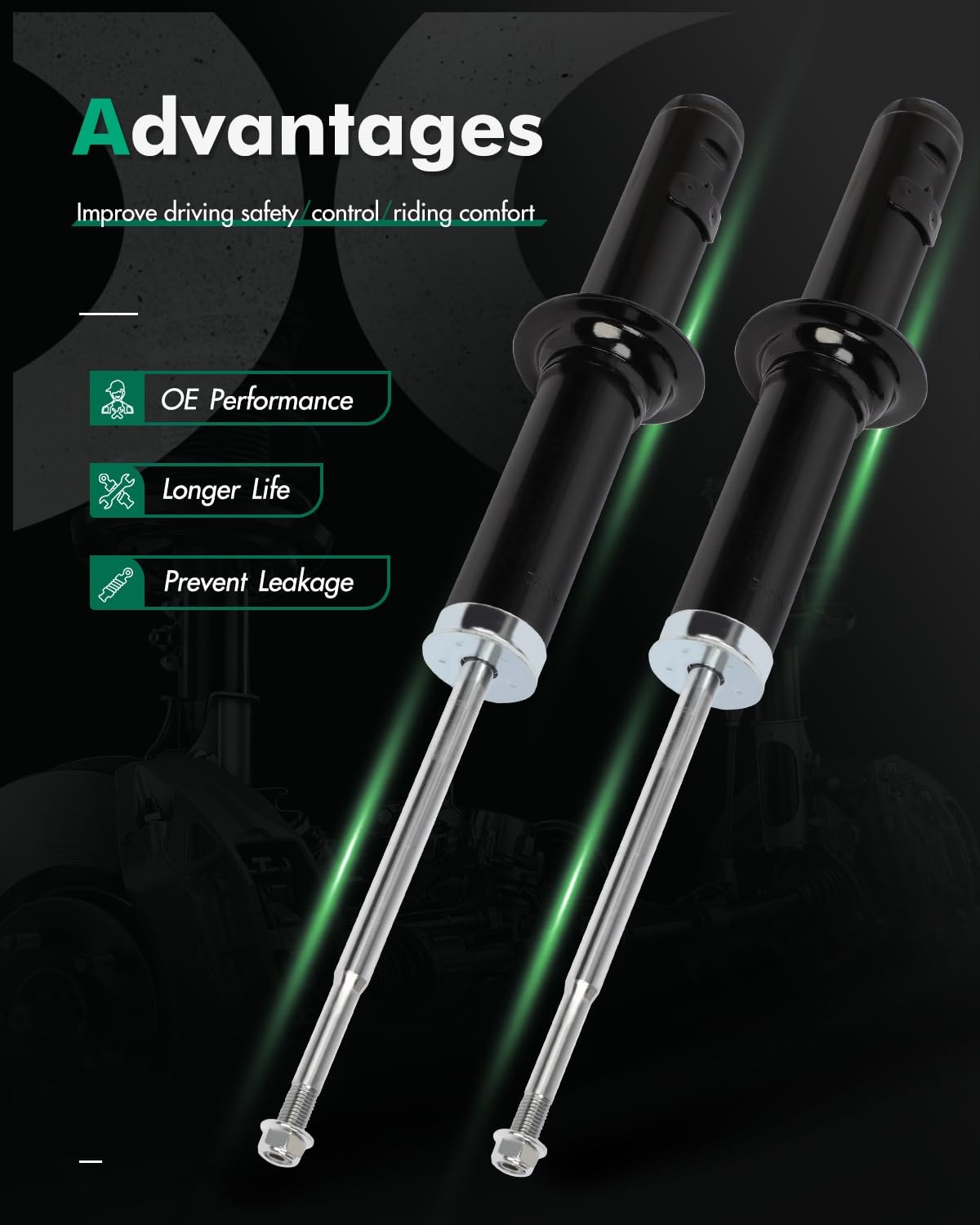 Scitoo For Honda Auto Shocks Front2Pcs Shocks Absorbers Assemblies Set Fit For