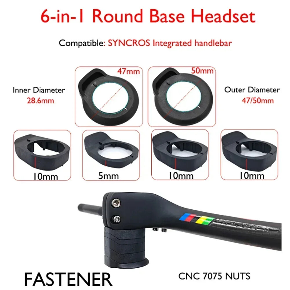 28.6mm Clamp 70/80/90mm -17°Degree Carbon Fiber MTB Bicycle Integrated Handlebar