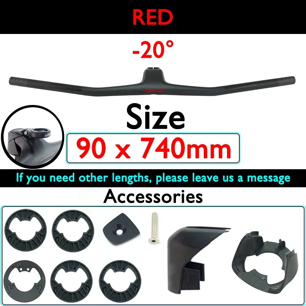 Carbon Fiber FRASER IC SL WC MTB Bicycle Integrated Handlebars with Stem 740mm