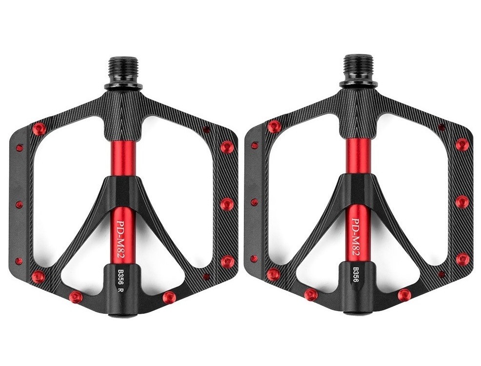 Aluminum Titanum axle Road MTB Mountain Bike Bicycle Pedal 3 Bearing Flat Pedals