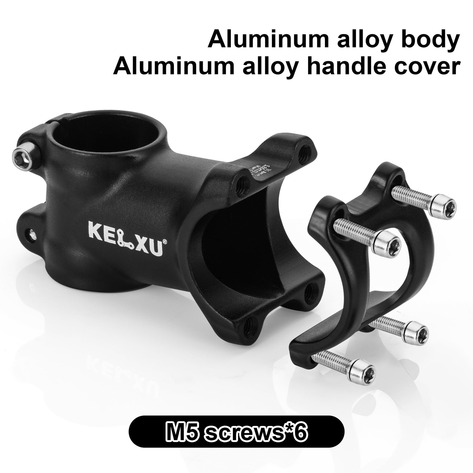 31.8mm Bike Stem 60mm 7-Degree Lightweight Aluminum Alloy Handlebar Stem with…