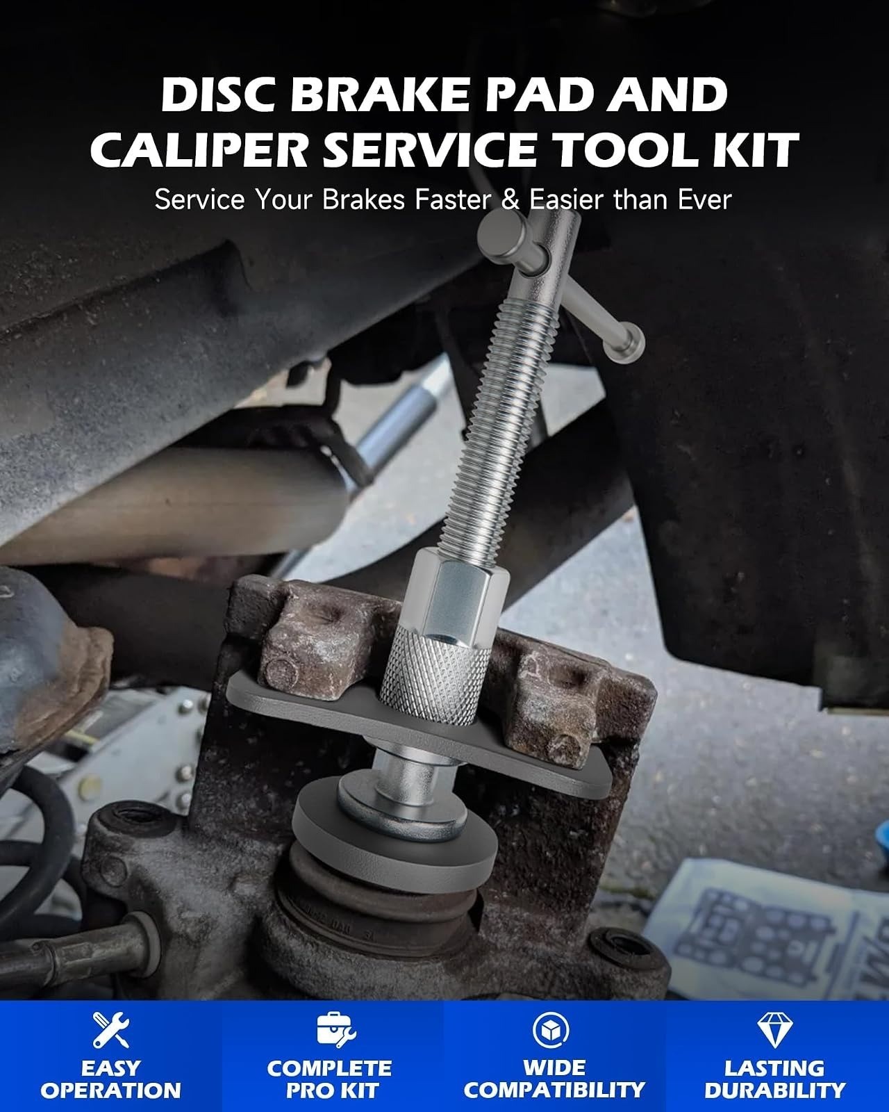 Orion Motor Tech 24pc Brake Caliper Tool Set – Universal Disc Brake Kit