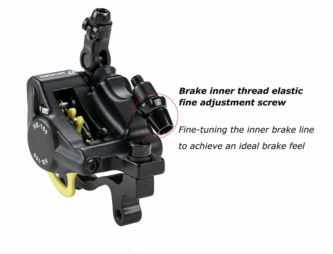 ZOOM Linear Pull Hydraulic Disc Brake Caliper Front Rear Cable Housing Lever Set