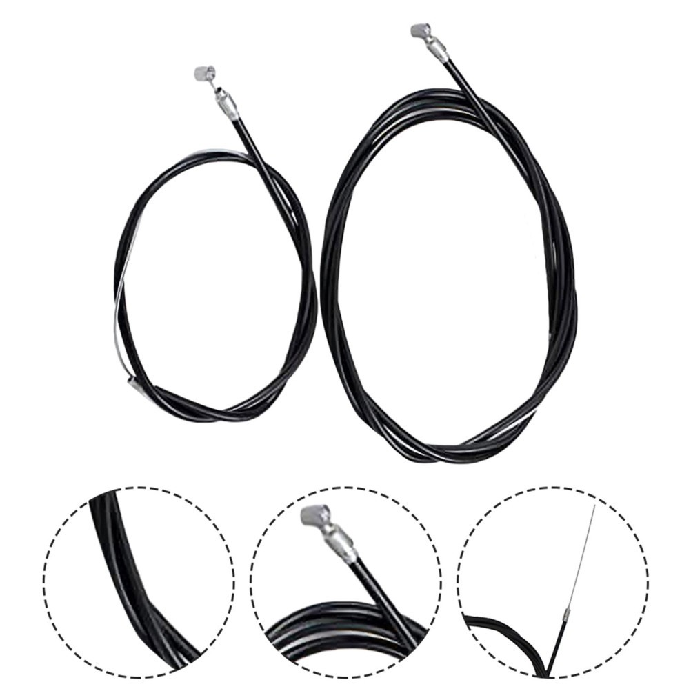 1 Set Reusable Bike Brake Cables Stainless Steel PVC for Front and Rear Brakes