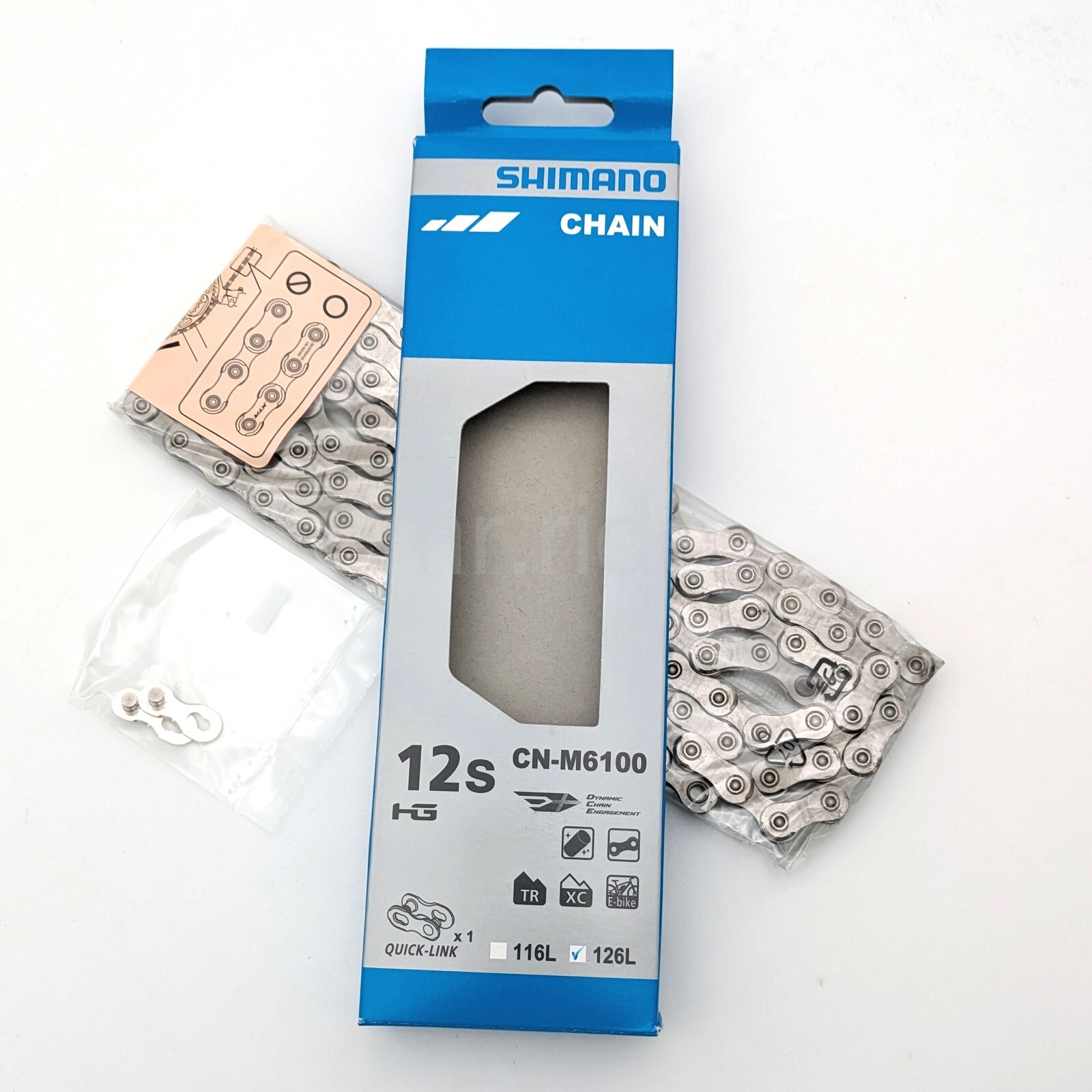 Shimano DEORE CN-M6100 MTB Bike Chain, HG 12-Speed W/Quick link 126 Link
