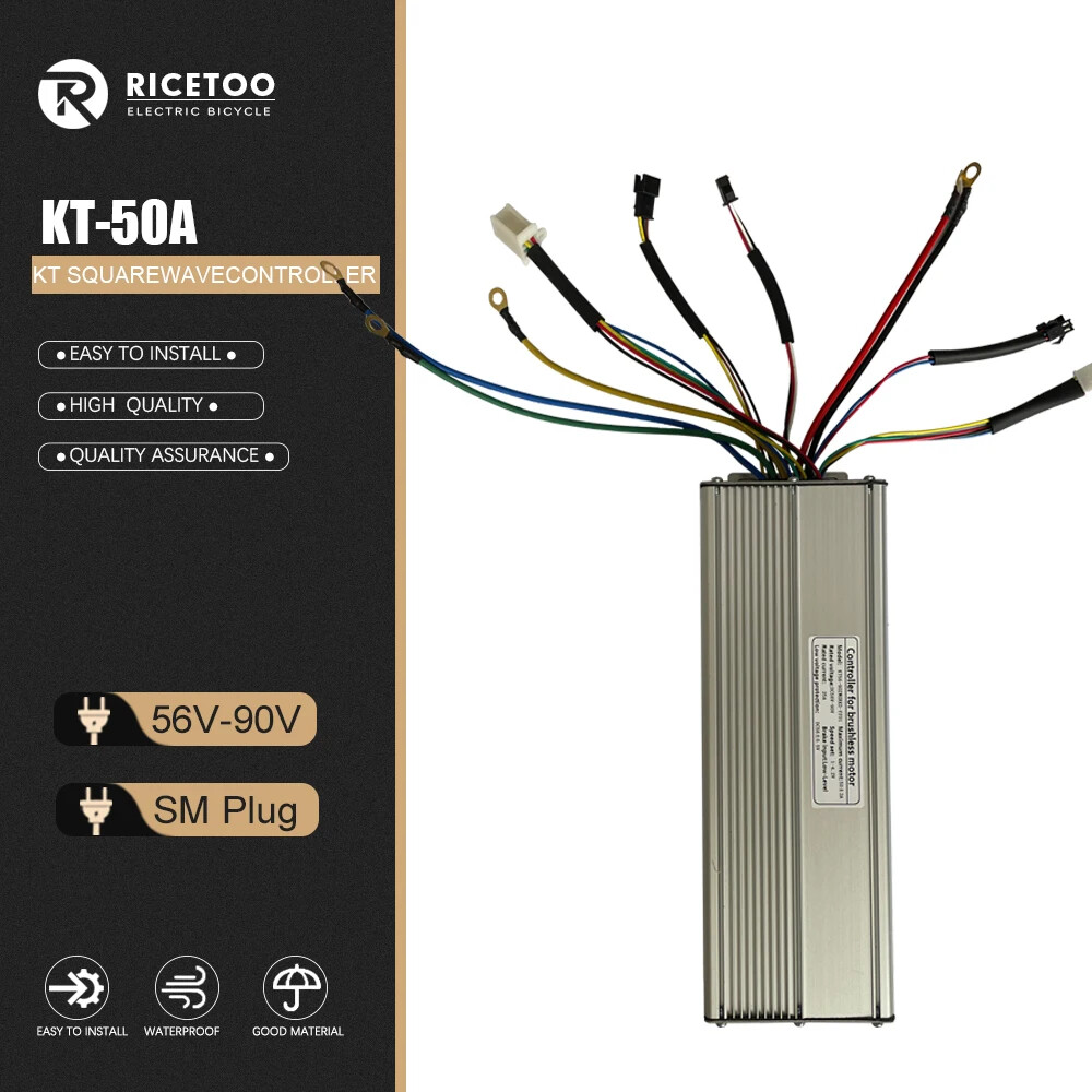 48V 30A 35A 50A E-bike Squarewave Controller for 52V/60-90V 1000W-3000W Motor