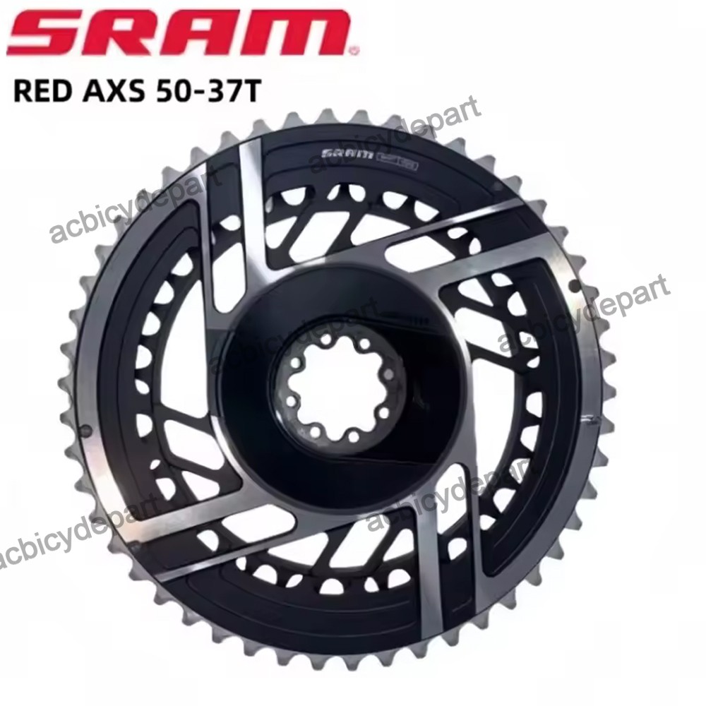 SRAM RED AXS 50-37T Chainring 8Bolt Direct Mount 2×12 Speed 8 Holes Black Double