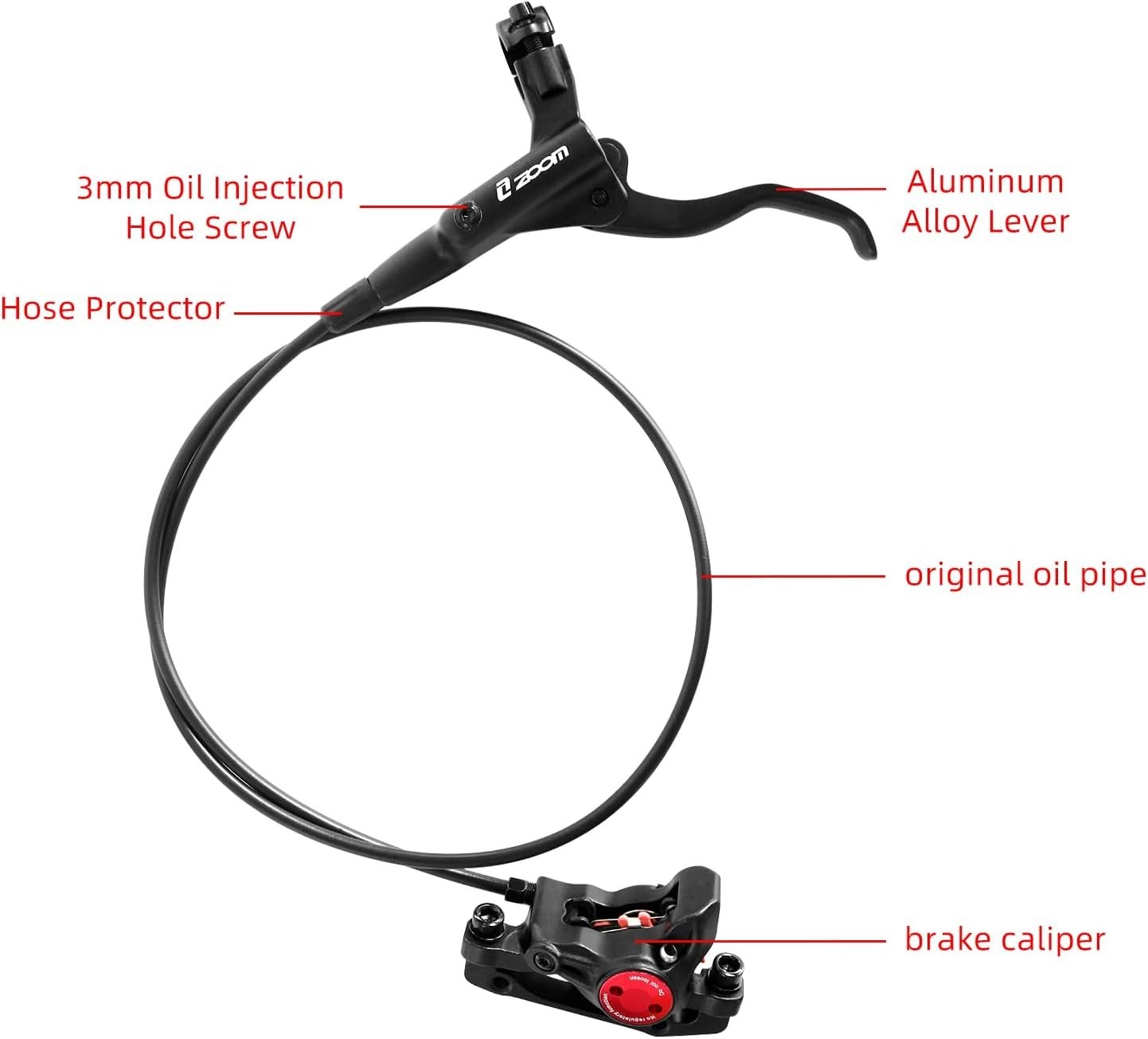 Z00M MTB Hydraulic Disc Brakes Set Mountain Bike Left Front 800mm Right Rear …