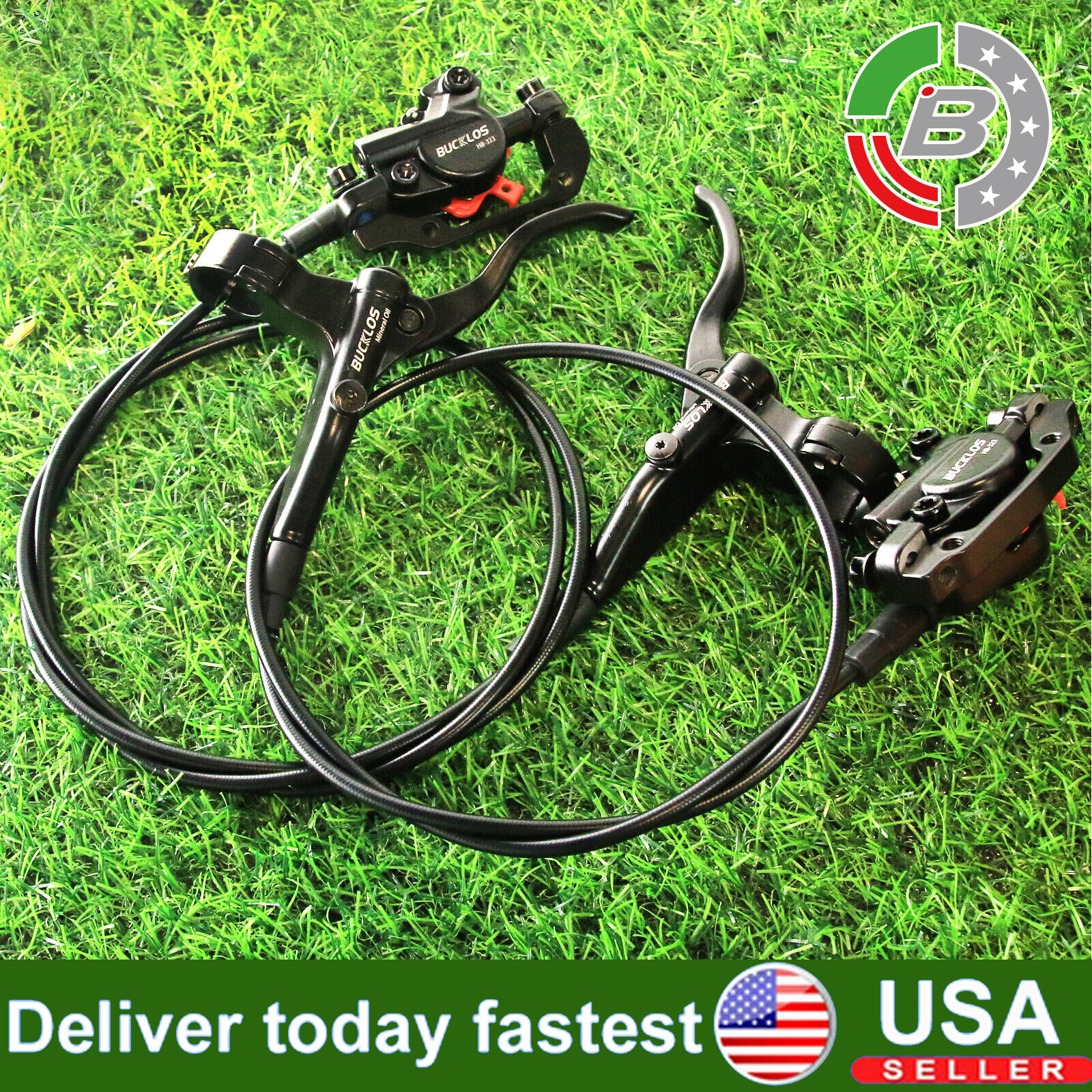Mountain Bike Dual Piston Hydraulic Disc Brake Left Front&Right Rear 800/1500mm