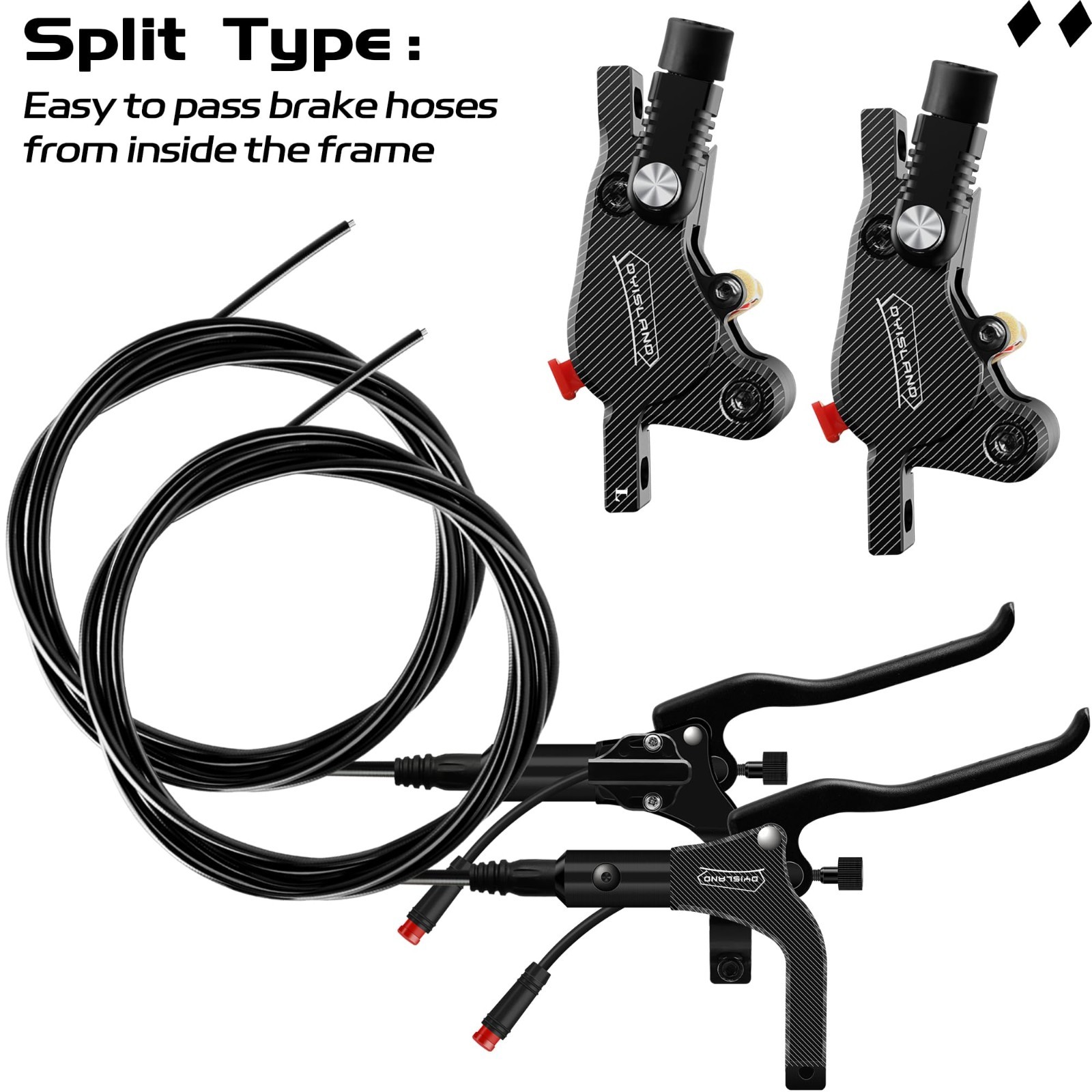 Electric Scooter Hydraulic Disc Brake Set – 2-PIN Power-Off Brake Kit for E-Scoo