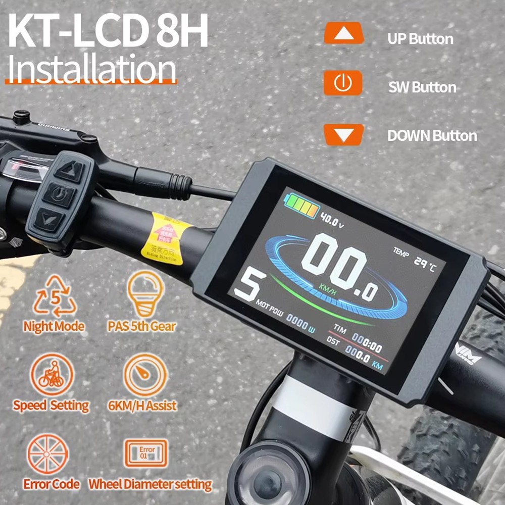 E-Bike 36V/48V KT 1000W-3000W 30A-50A Brushless Motor Controller +LCD Display