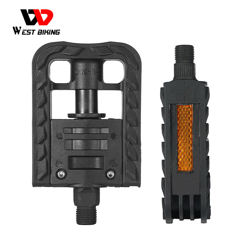 WEST BIKING Foldable Bicycle Pedals Mountain Bike Nylon Folding Pedals a Pair