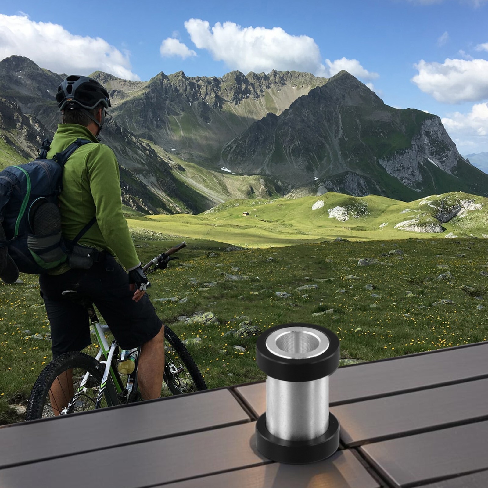 2pcs MTB Bicycle Rear Shock Bushings Aluminum Alloy with Spacers