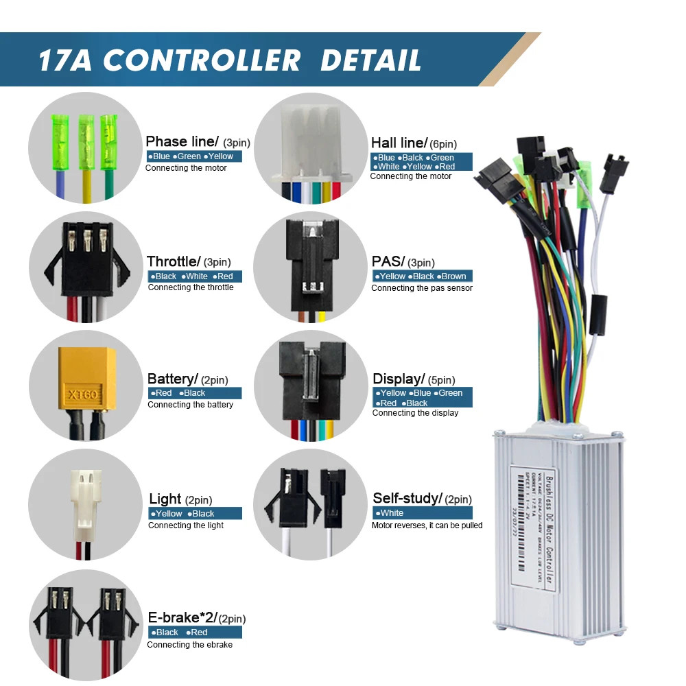 36V 48V 250W E-bike Conversion Kit Brushless Rear Cassette Hub Motor Wheel