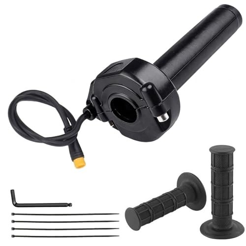 Ebike Full Twist Throttle with Rolling Bearing, Surron Style 3-Pin Black