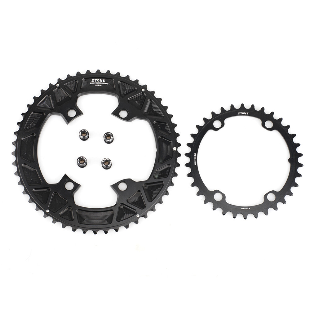 STONE Double Chainring BCD110 4 Arm for SHIMANO R7100 R8100 R9200 Road Bike Ring