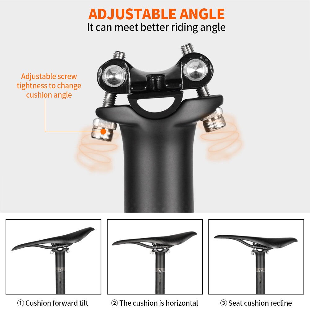 Carbon Fiber Seatpost 27.2/30.8/31.6*350/400mm Seat Post For Mountain Road Bike