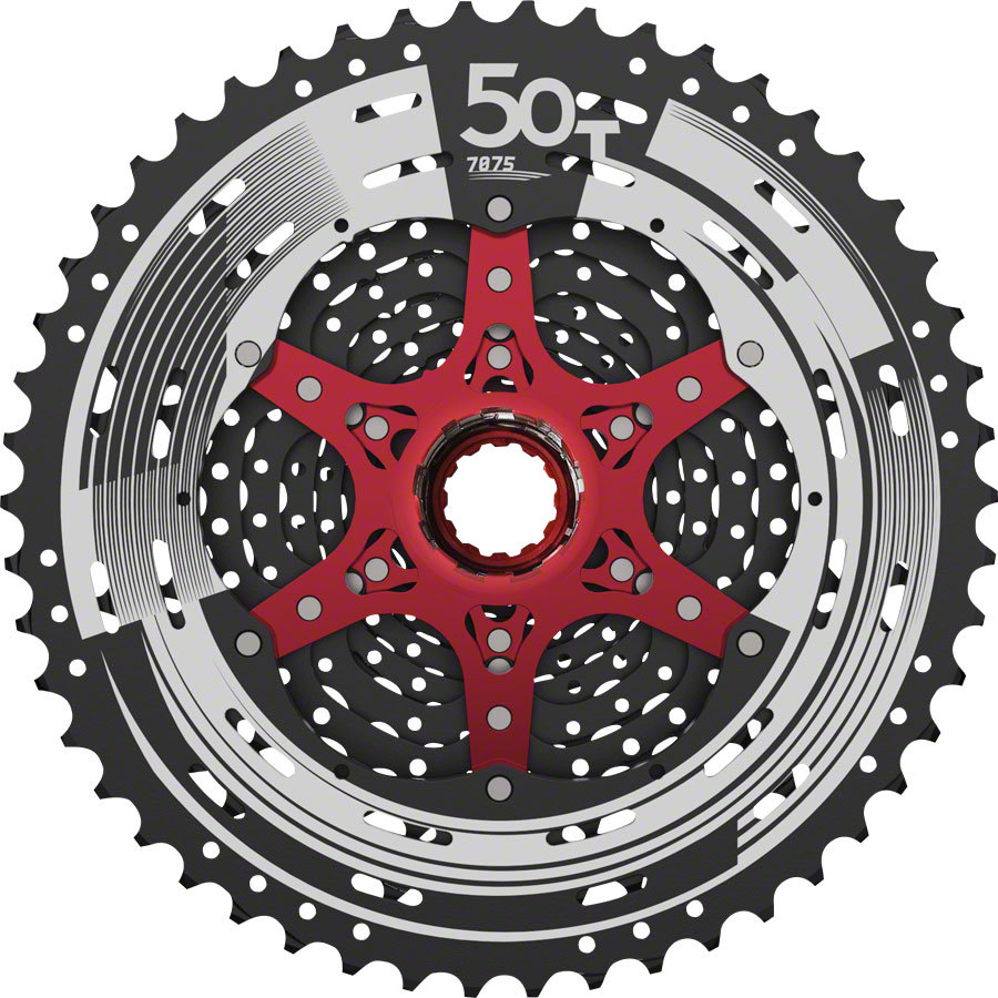 Sunrace CS-MZ90 12-Speed Wide Range Steel/Alloy Mountain Cassette Black 11-50T