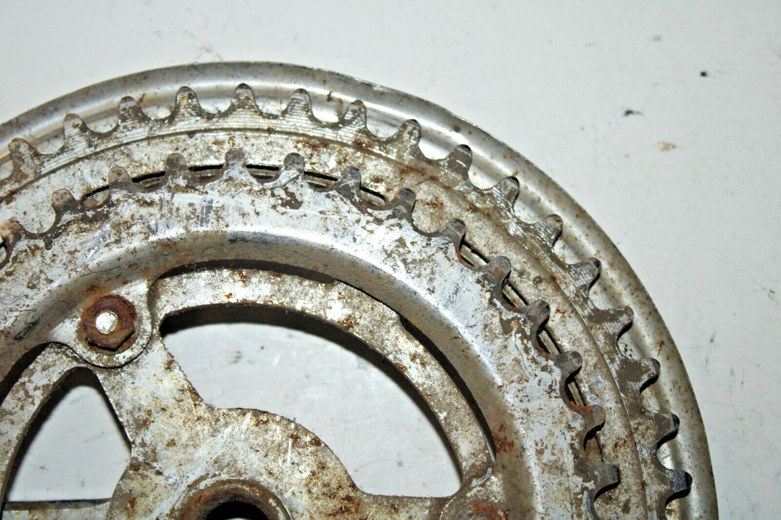 Vintage Double Drive Crank Arm BCD93-3 165mm 48/40T Touring Cotter USA Shipper