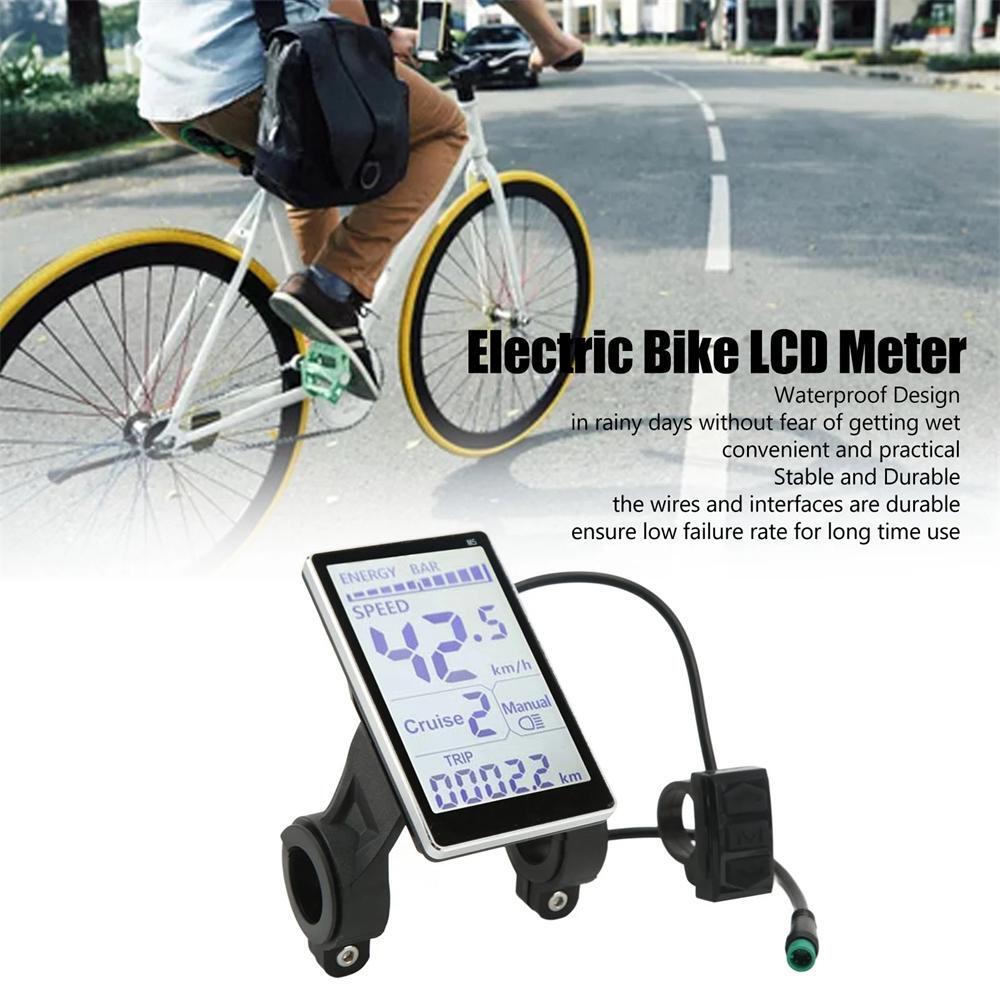 Ebike 24V 36V 48V 60V M5 LCD Display Speed Power Meter Control Panel 5 Pin SM/WP