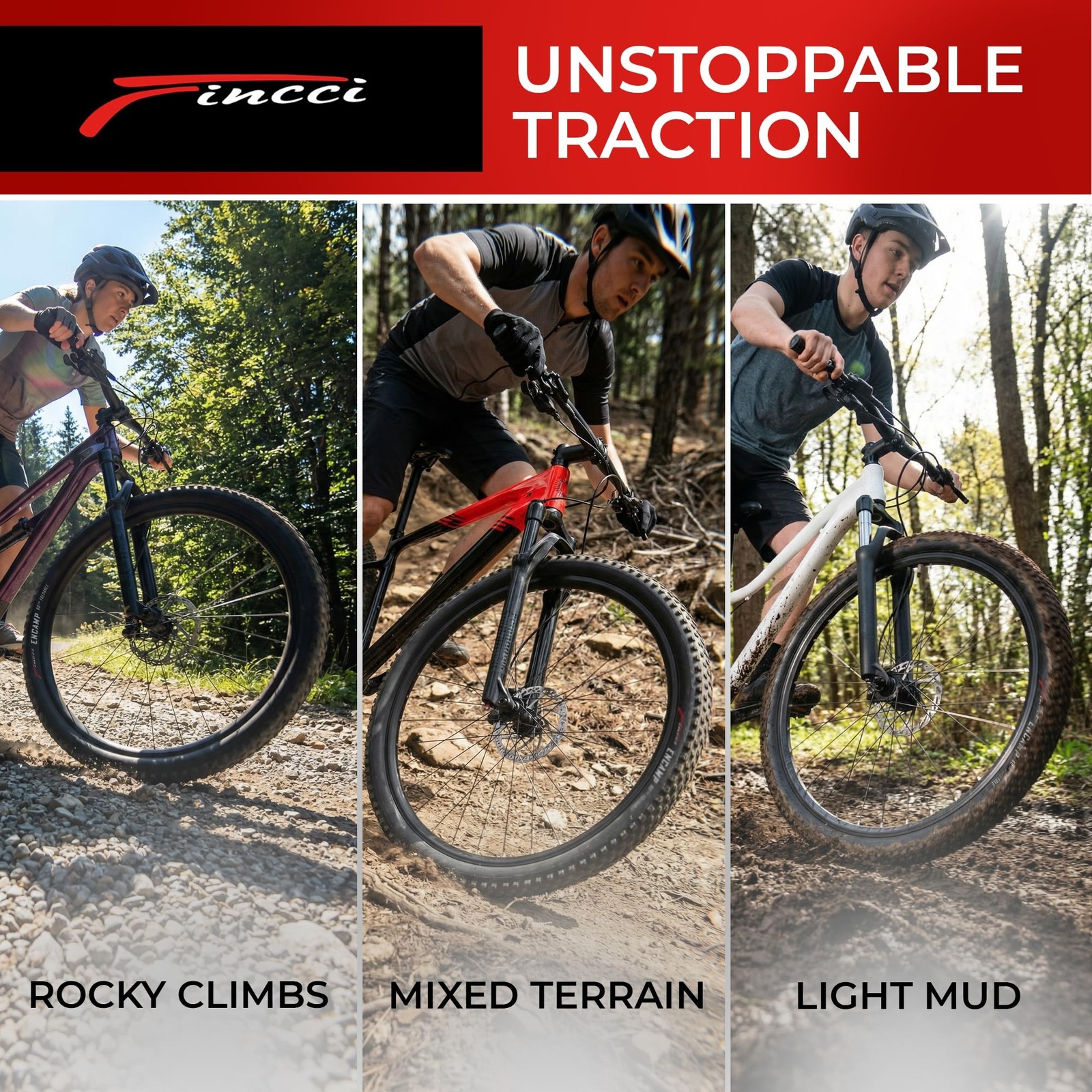 Fincci Encamp 27.5 x 2.25 Inch Mountain Bike Tire – Foldable 57-584 60 TPI Ty…