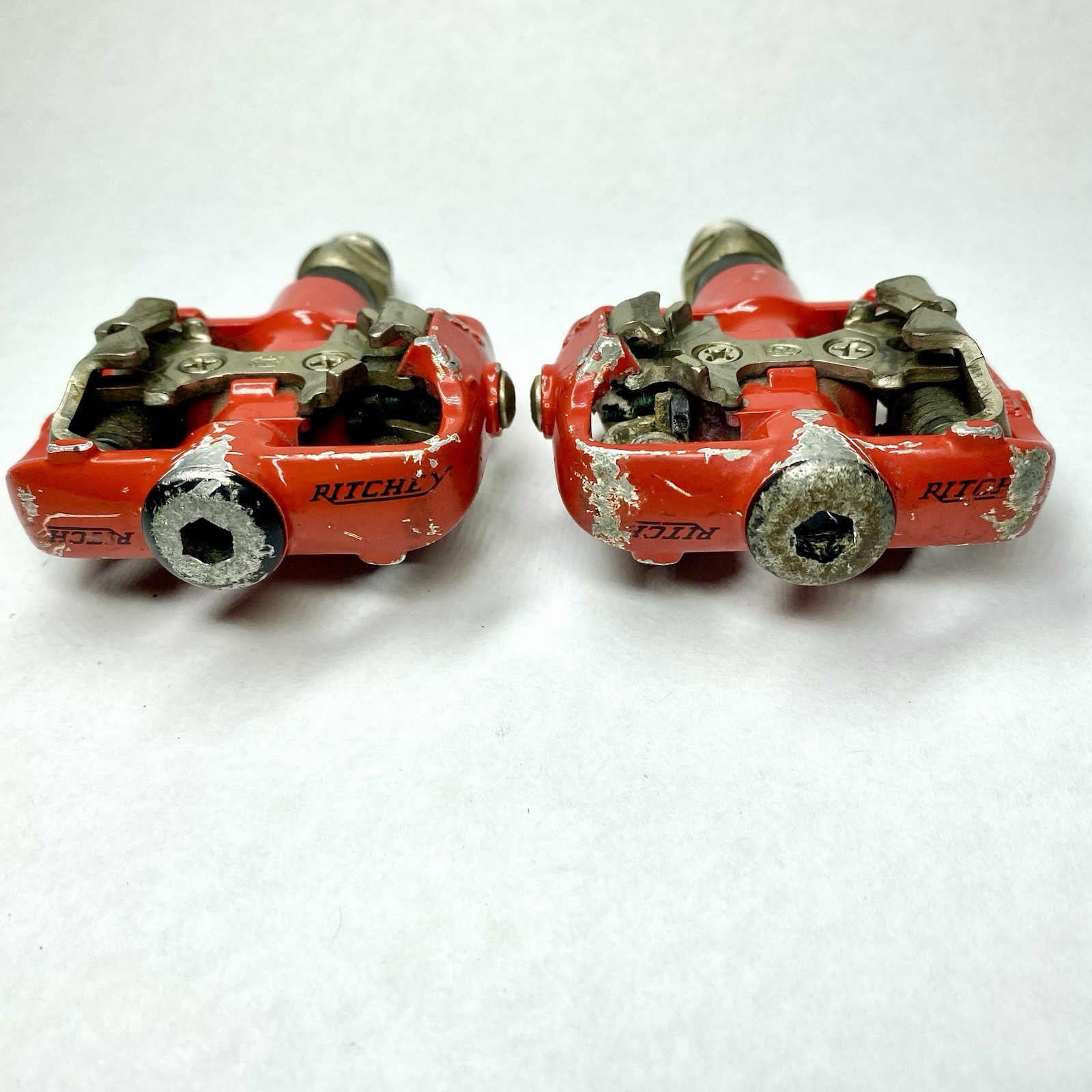 Ritchey Logic SPD Clipless Pedals Red 9/16” MTB Gravel Bike Pair