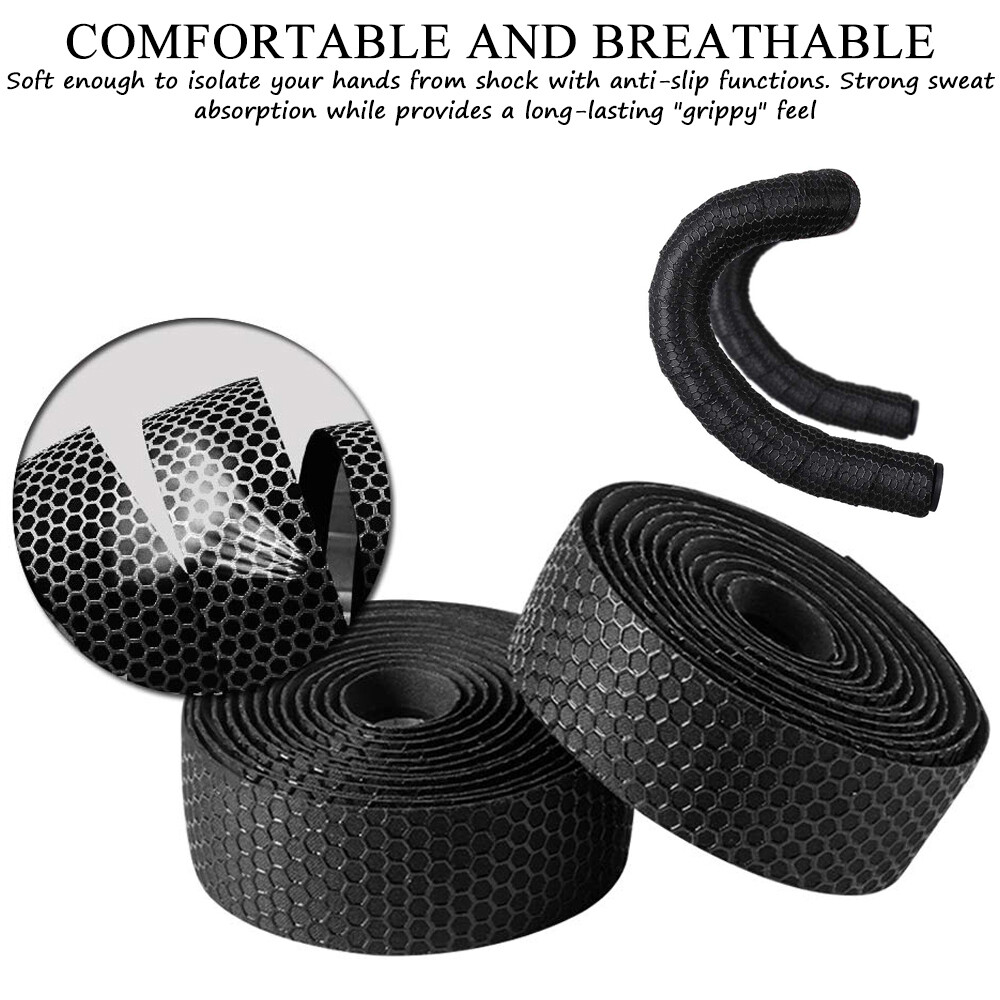 2 PCS Road Bike Handlebar Tape Bicycle Cycling Handle Bar Soft EVA Non-slip Wrap