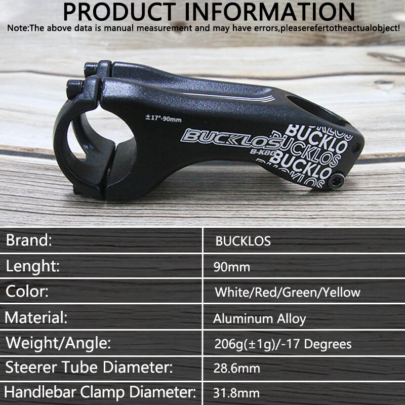 31.8mm Bike Stem 17 Degree MTB Road Mountain Bike 90mm Handlebar Stem Power Part