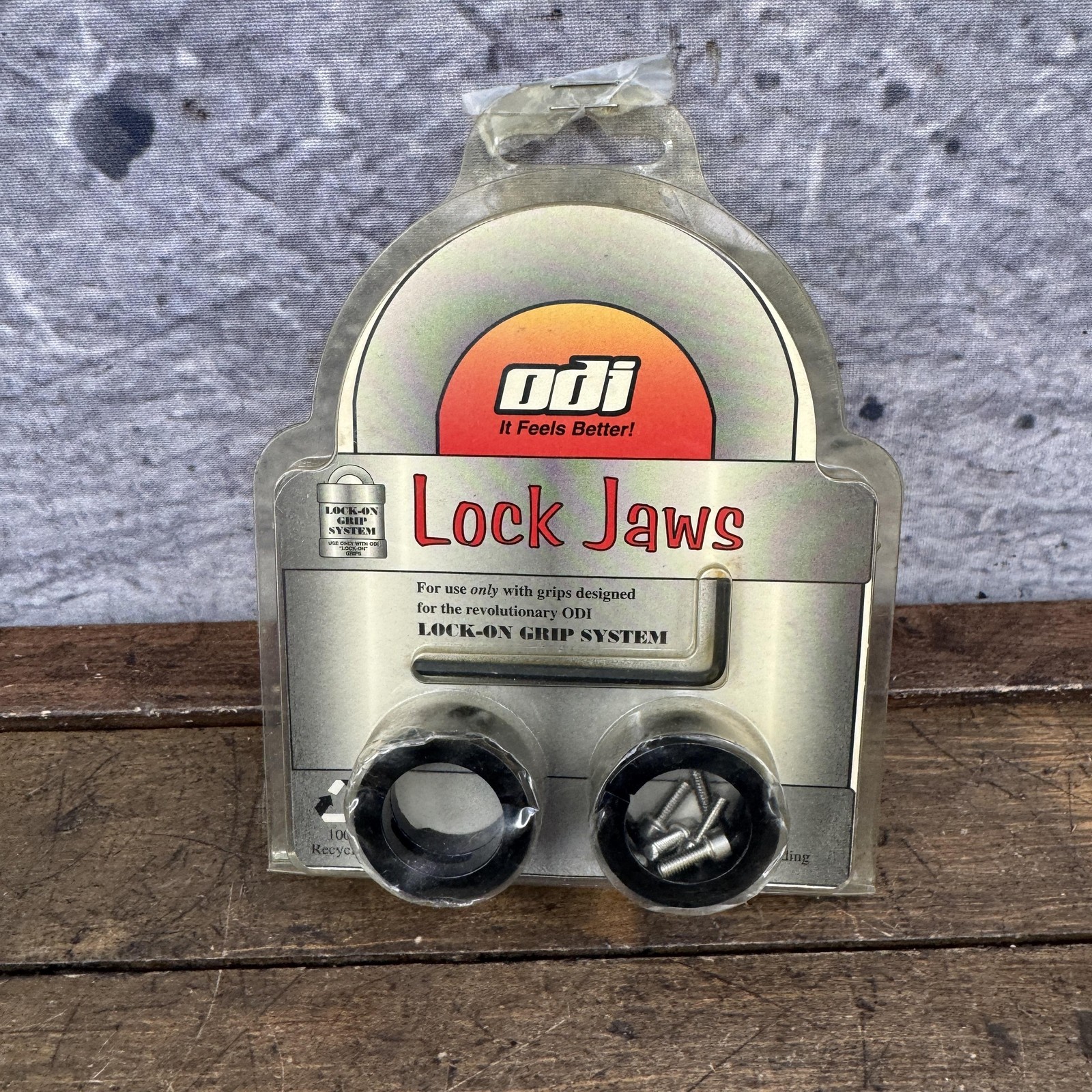 ODI Lock Jaws Handlebar Lock-On Grip Clamps Black Pair Aluminum MTB BMX Bike