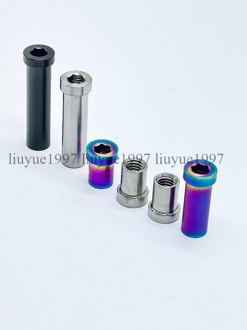 Titanium M6 Brake Caliper Mount Recessed Pivot Bolt Nut 13mm-35mm for Fork Frame