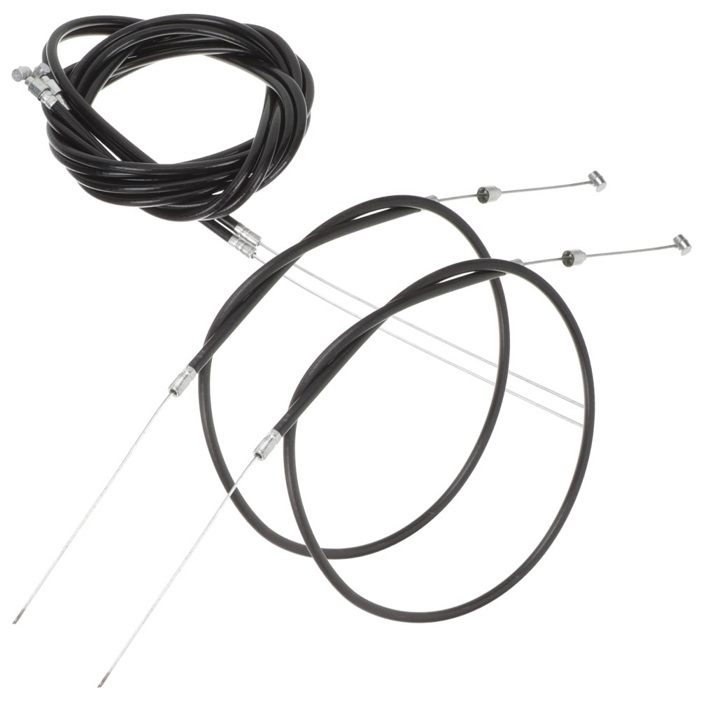 1 Set Durable Bicycle Brake Cable Kit Black Stainless Steel PVC for Outdoor Use