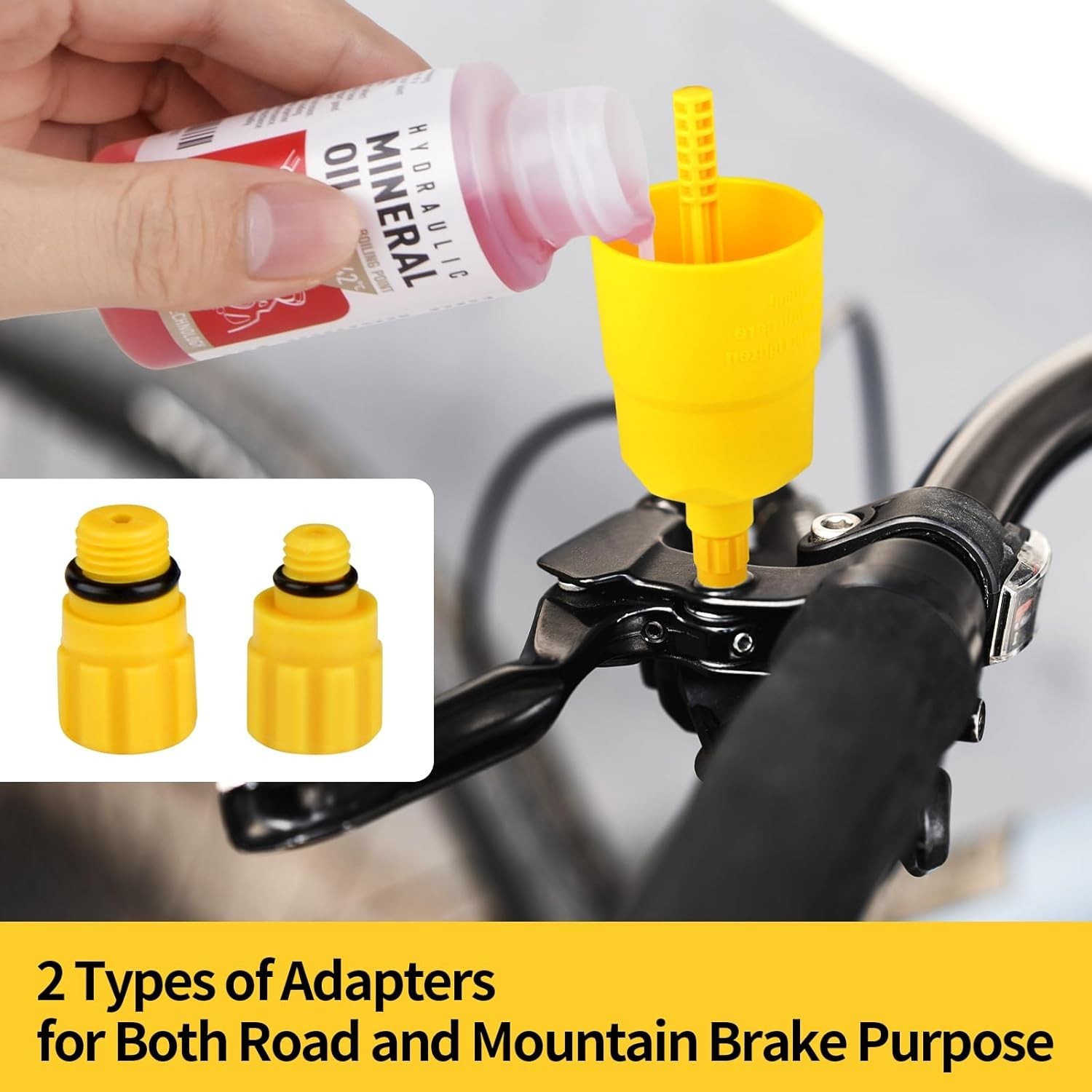 Brake Bleed Kit for Shimano Hydraulic Brakes, Brake Fluid Mineral Oil 120ml USA