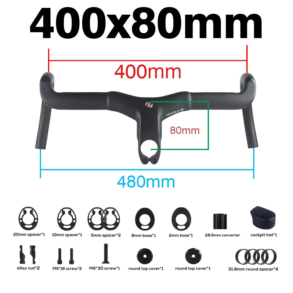 Gravel Integrated Cockpit Drop Bar Internal Cable Routing Bike Carbon Handlebar