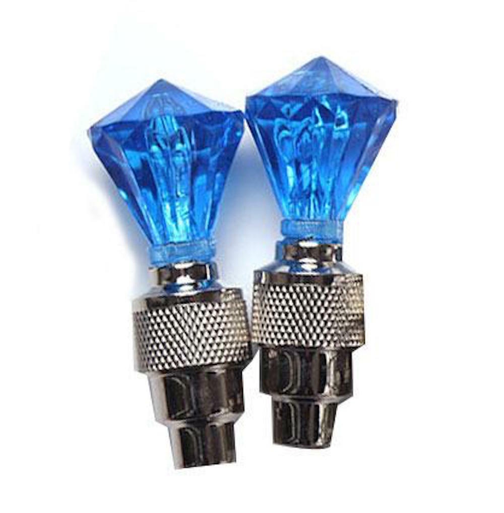 1 INDIVIDUAL GEM LED CAP kid bike valve stem flash Light Bicycle Wheel Tire Car