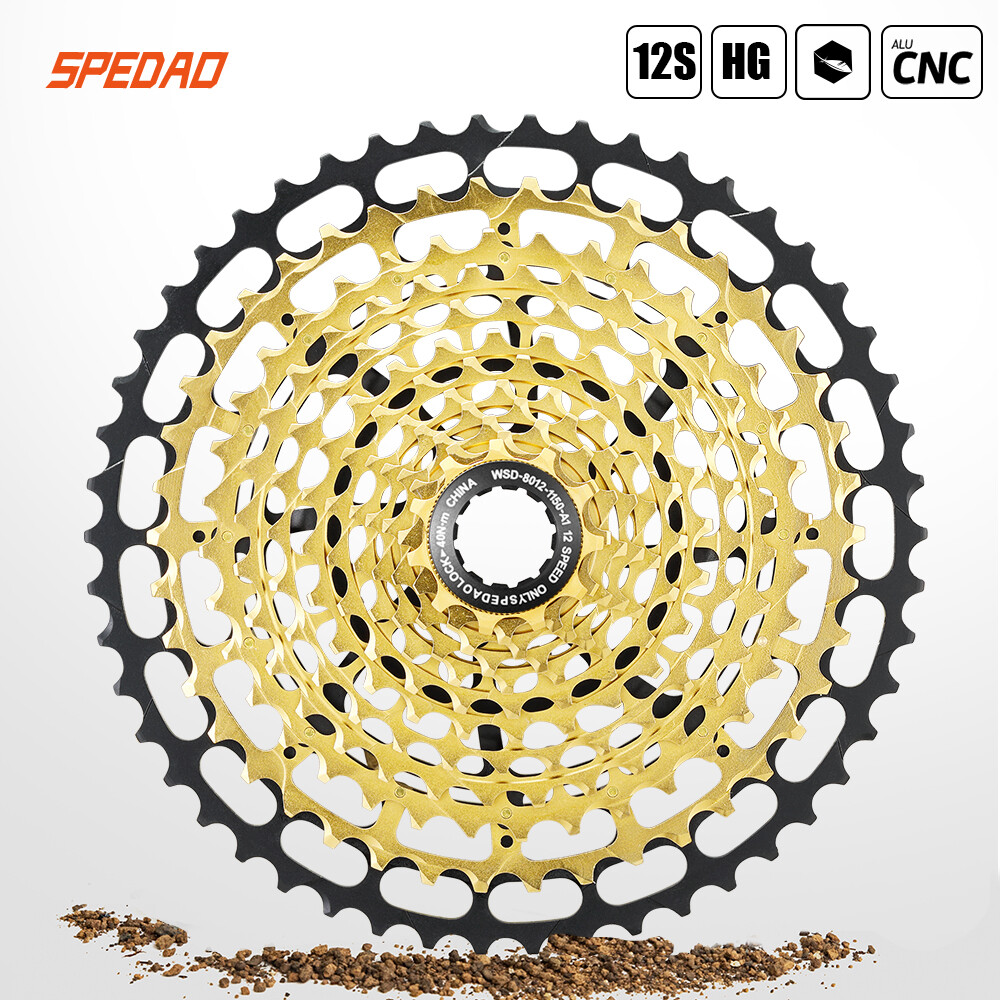 12 Speed MTB Freewheel 11-50T Mountain Bike Cassette CNC Gold For Shimano HG