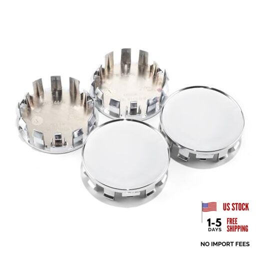 4Pcs 70mm(2.76in) Wheel Center Caps Outer 70MM 2.76″ . Inner 65MM 2.56″ Chrome
