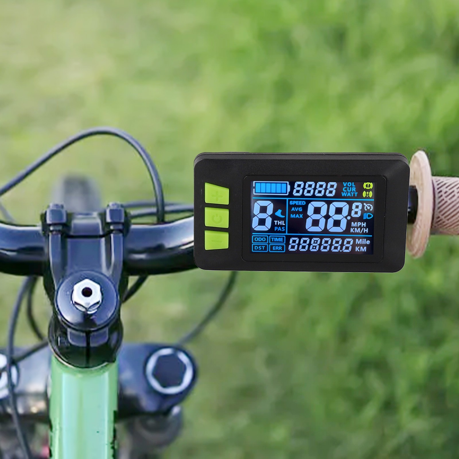 USB Enabled Intelligent LCD Display for Electric Bike Speed Monitoring
