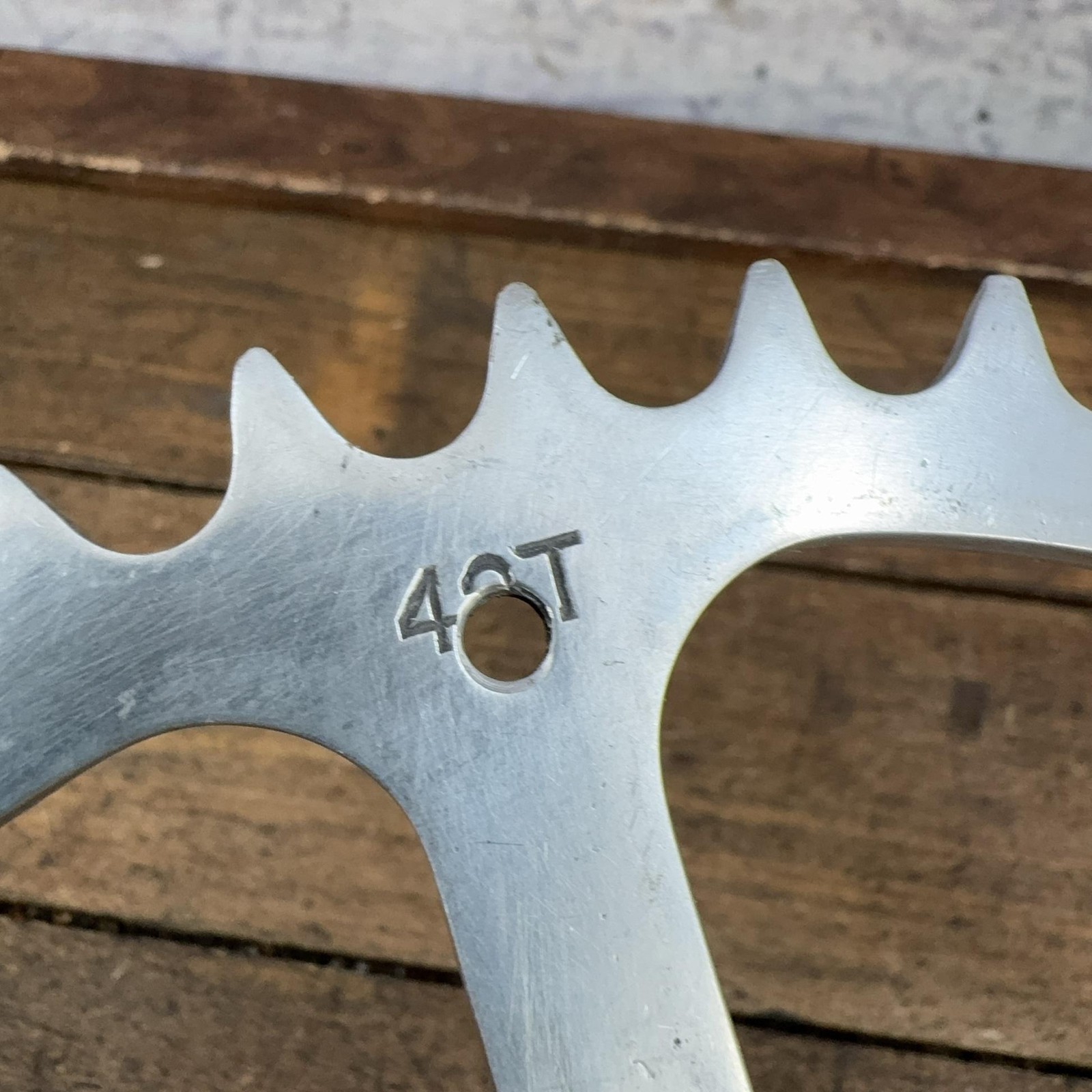Vintage TA 48T Chainring 80 BCD 5-Arm Silver Aluminum Bike Outer 48 Tooth