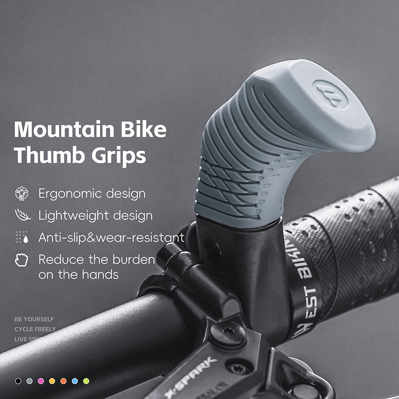 WEST BIKING MTB Bike Handle Bar Ends Ergonomic Bicycle Rest Handlebar 22.2mm