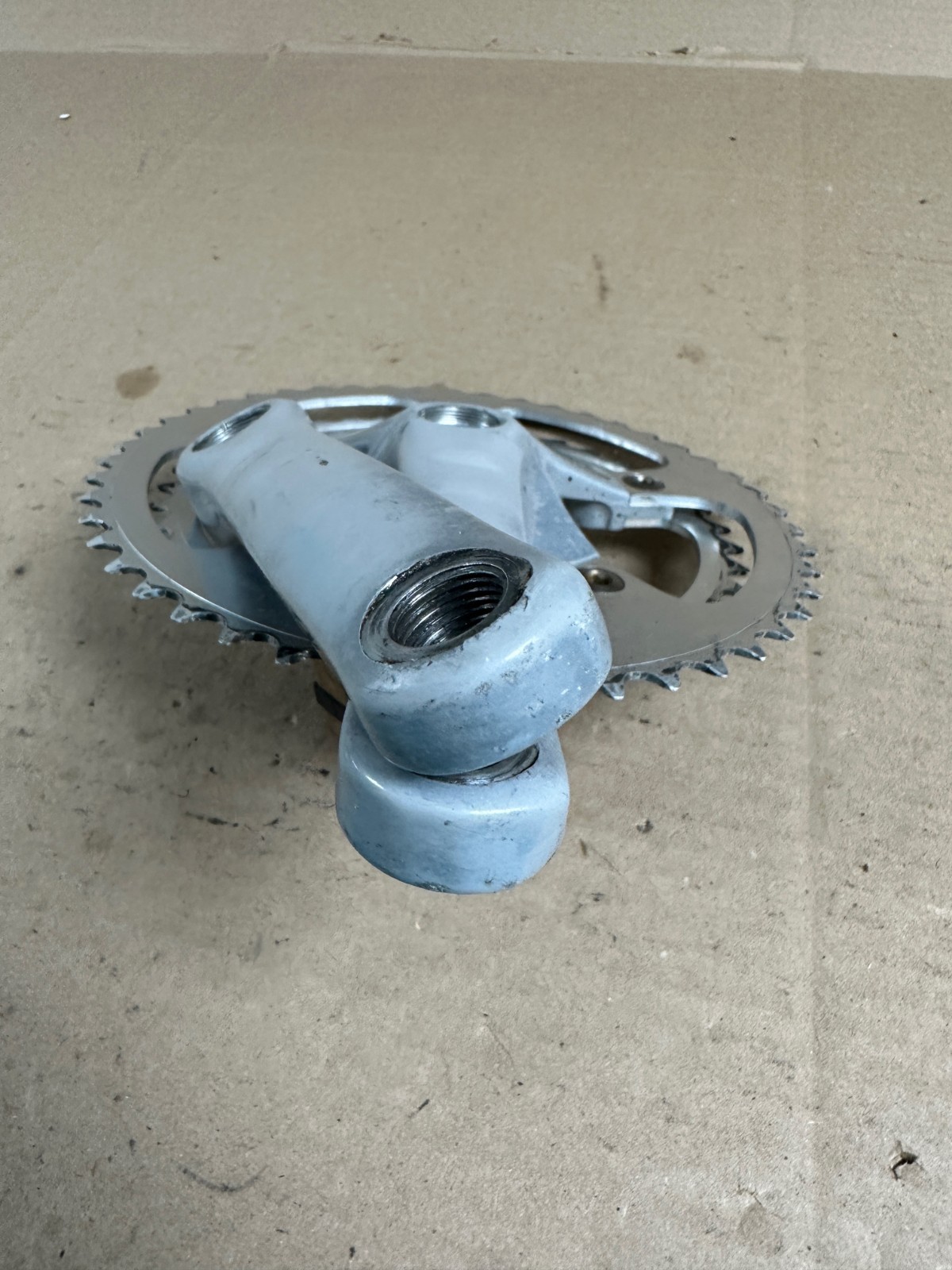 Vintage Miche Monolithic Junior Double Crankset, 145mm Arms, 47/39T, 116mm BCD