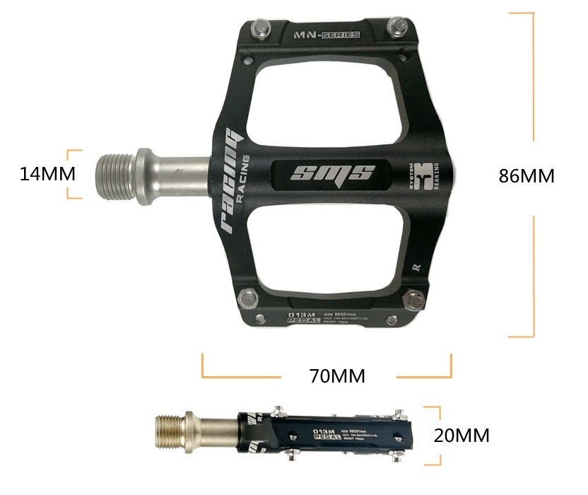 Ultralight CNC Aluminum Mountain Bike Platform MTB 3 Bearings Non-slip Pedals