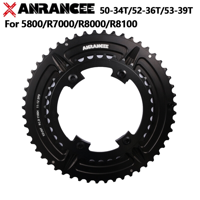 Anrancee Double Chainring 4 Arm for SHIMANO 5800 R7000 R8000 R8100 Bicycle Crown