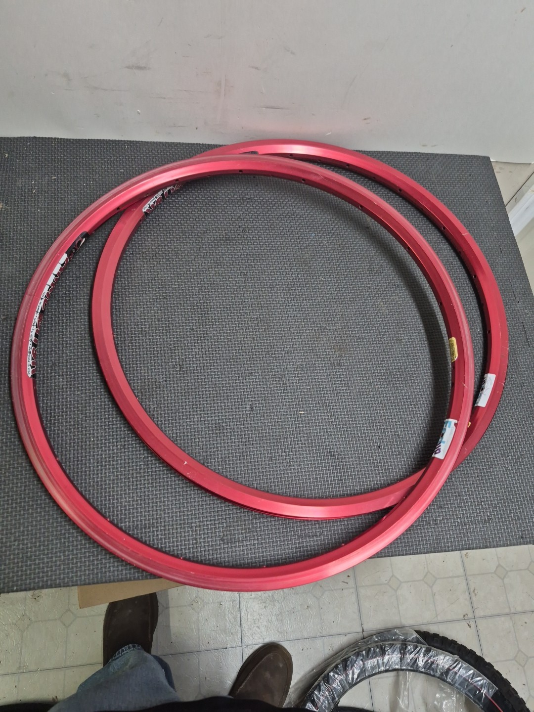 Alienation Ankle Biter 20 Inch 451×14.6mm Red Anodized 36 Hole Rims Pair 2 Used