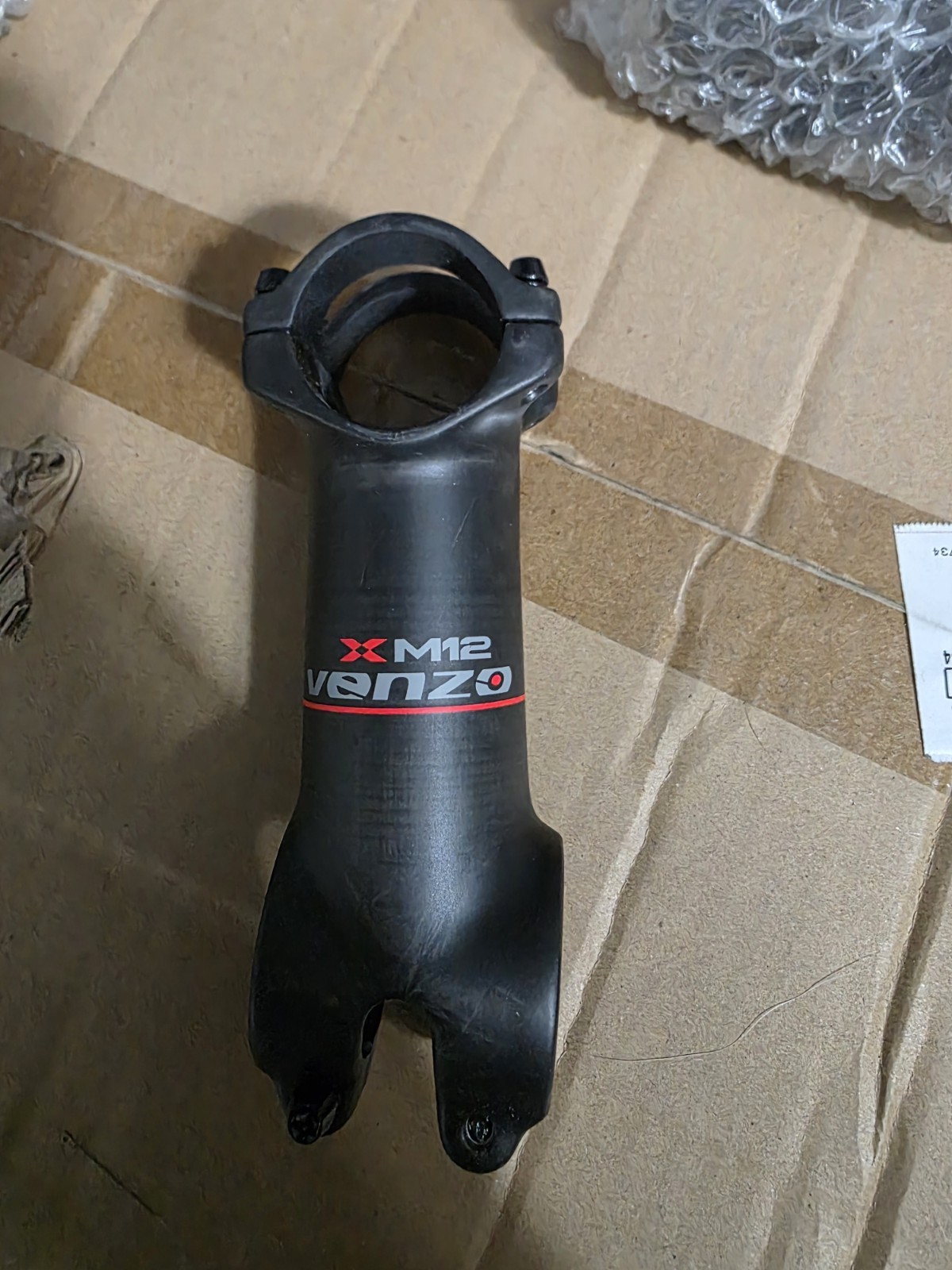 VENZO Bike Bicycle Carbon Stem 6 Degree x 31.8mm
