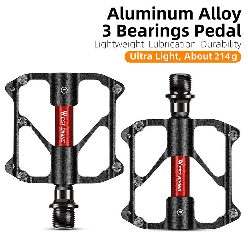 WEST BIKING Ultralight Road Bike Pedals Aluminum 3 Bearings Bicycle Pedals