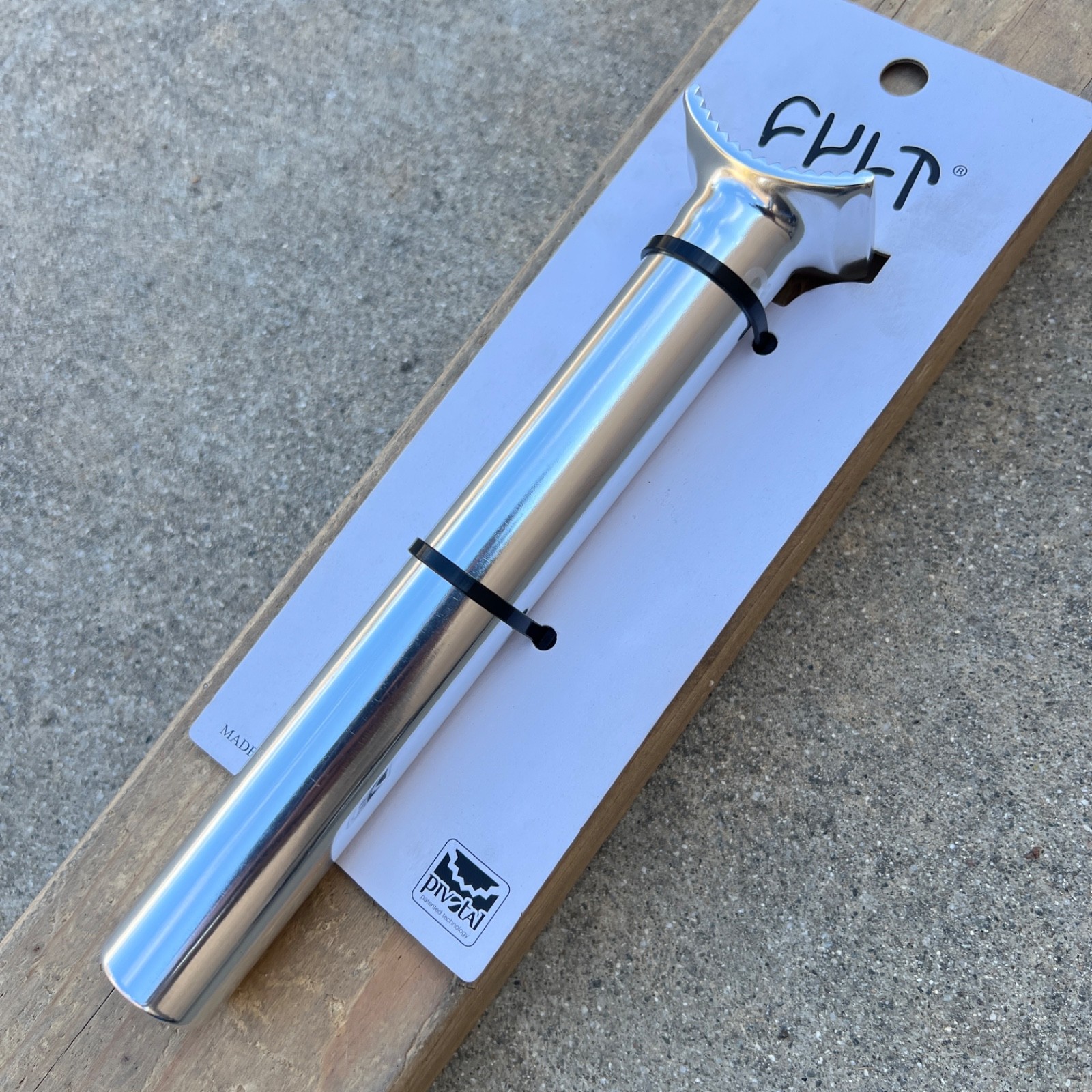 CULT BMX COUNTER POLISHED PIVOTAL SEAT POST 200mm LONG PRIMO STRANGER ODYSSEY