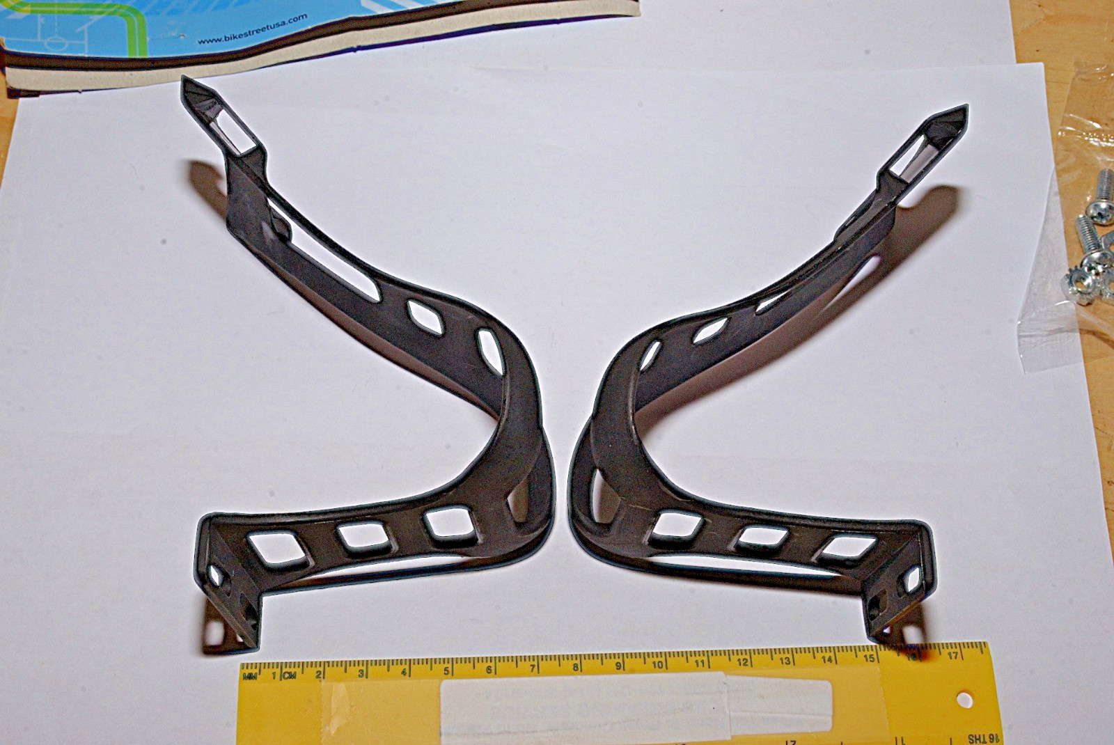 Bike-Street MT-3 Road Mountain Bicycle Pedal TOE CLIPS, Plastic, & 7cm Toe Depth