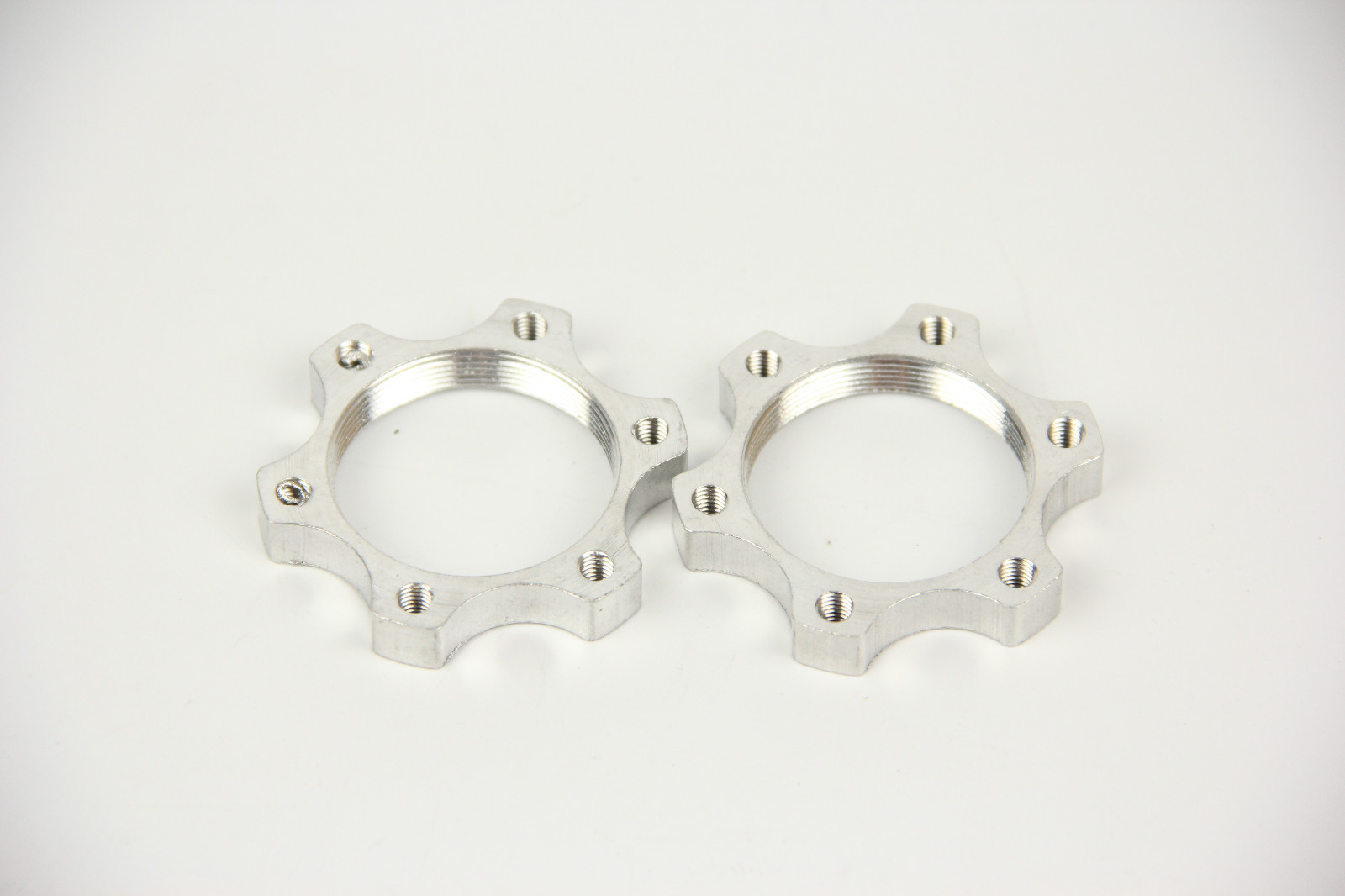 Freewheel Thread Hubs 6 Bolt Flange Adapter Disc Brake Rotor 2pc