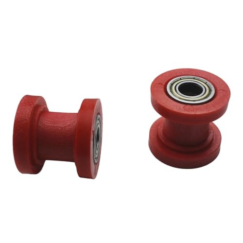 Motorcycle Aluminum Plastic Chain Guard Guide Protector+8M 10M Chain Red